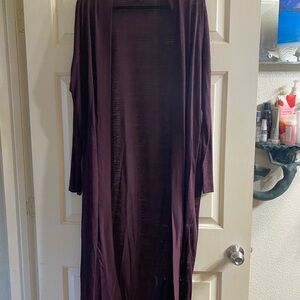 Express Purple Long Cardigan